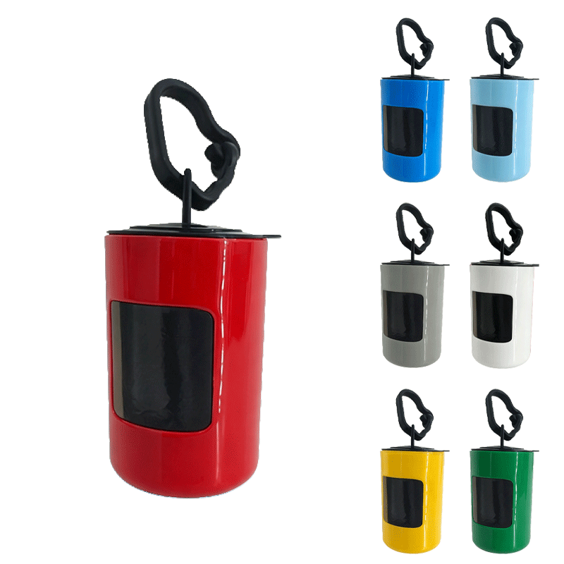 Trash can shaped pet poop dispenser