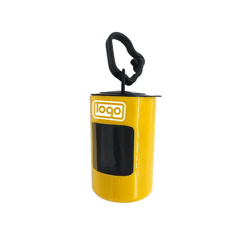 Trash can shaped pet poop dispenser