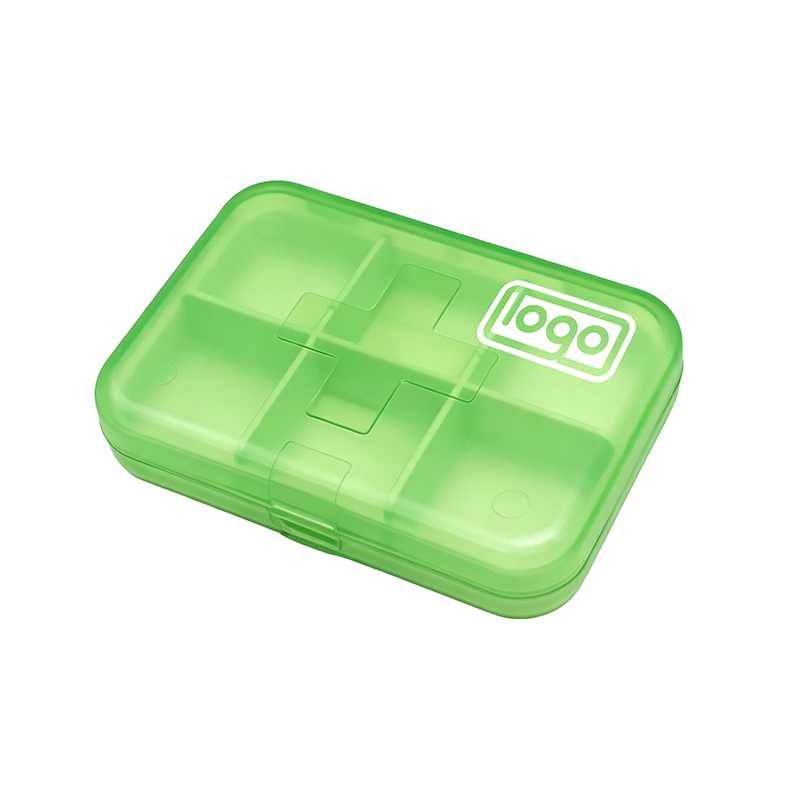 Cross-shaped 6-compartment pill box