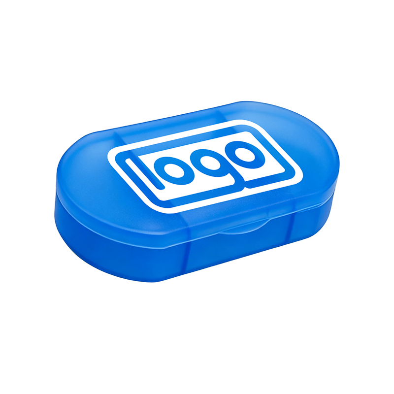 Oval 3-compartment pill box