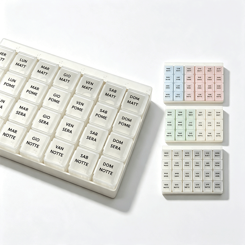 28-compartment pill box