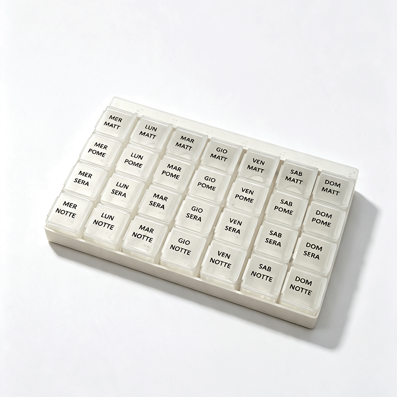 28-compartment pill box