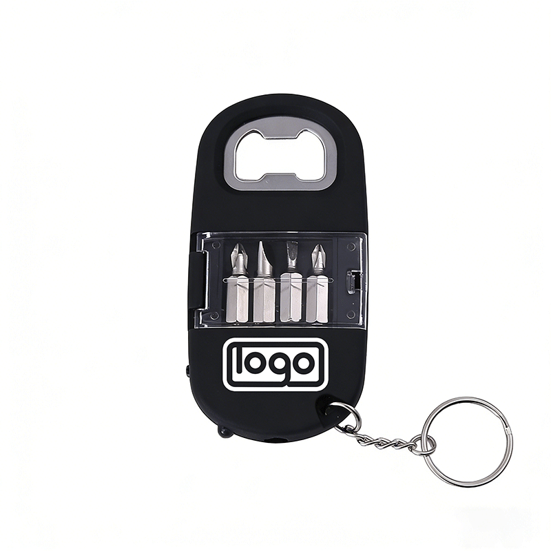 Keychain Bottle Opener with Screwdriver Bits