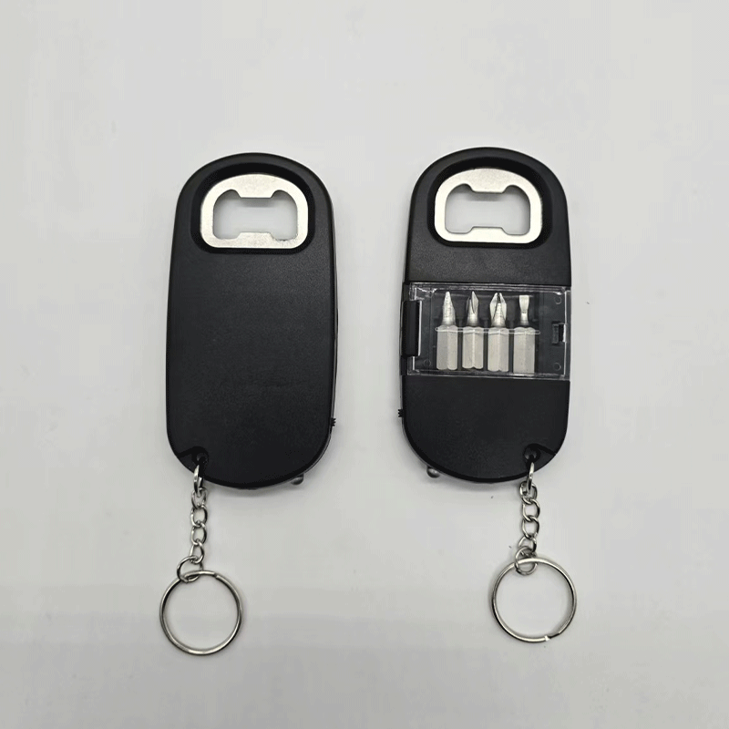 Keychain Bottle Opener with Screwdriver Bits