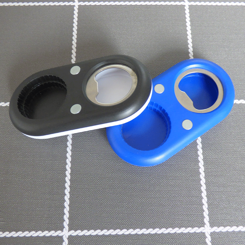 Magnetic Bottle Opener with Cap Storage