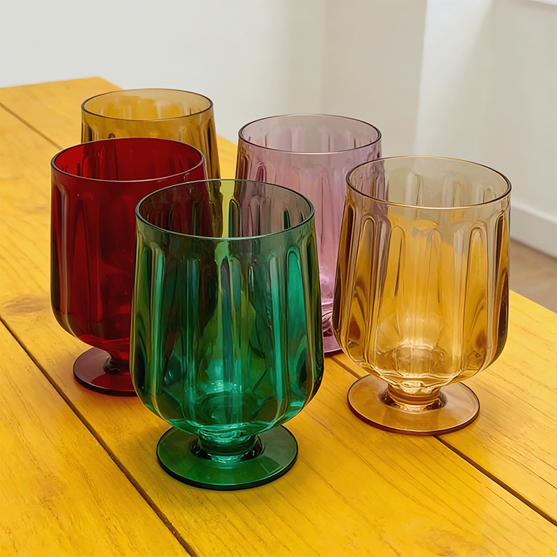 Ribbed Plastic Goblet