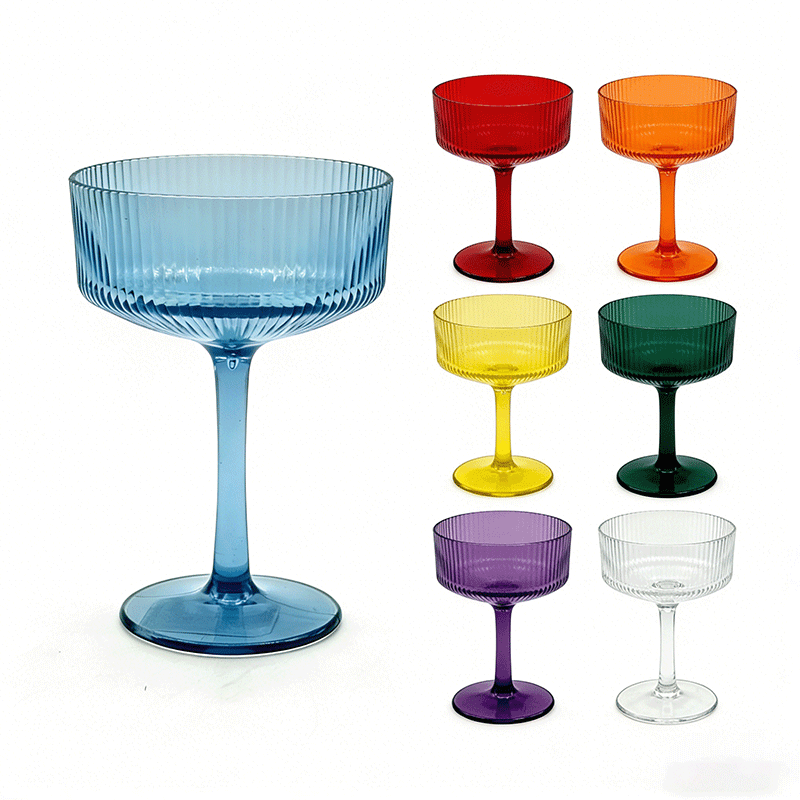 Ribbed Coupe Plastic Goblet Ribbed Coupe Plastic Goblet