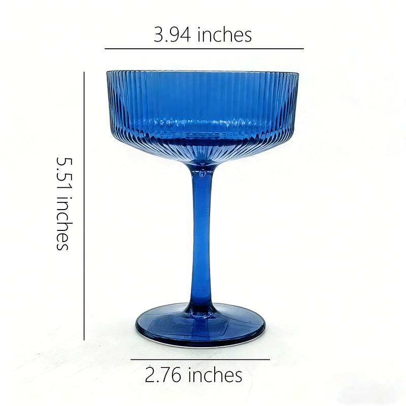 Ribbed Coupe Plastic Goblet
