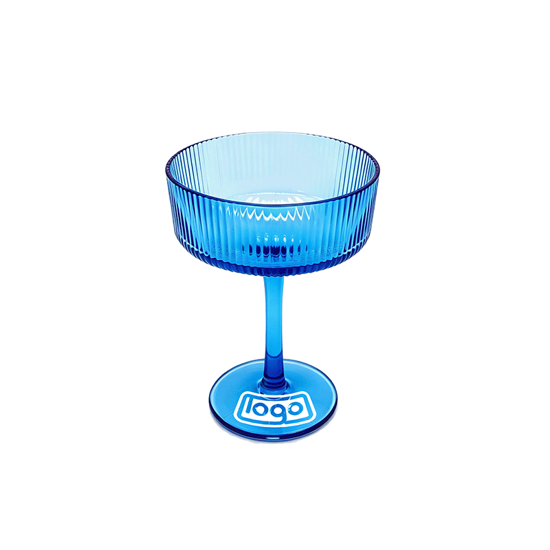 Ribbed Coupe Plastic Goblet