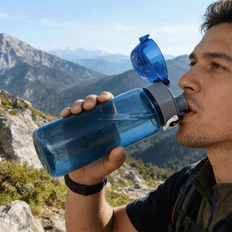 800ml Flip Lock Plastic Bottle
