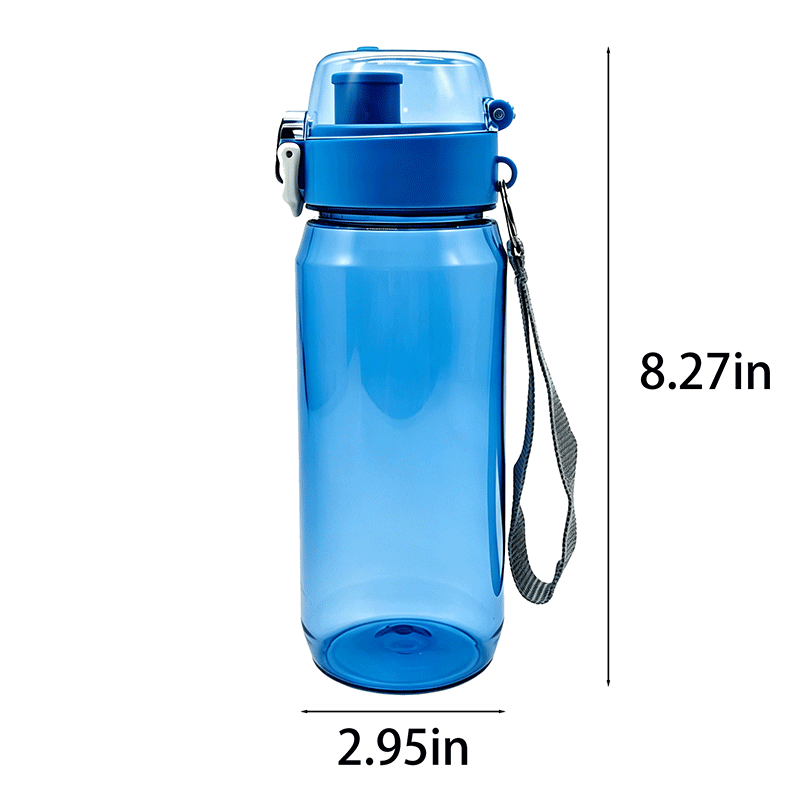 600ml Flip Top Water Bottle With Lanyard