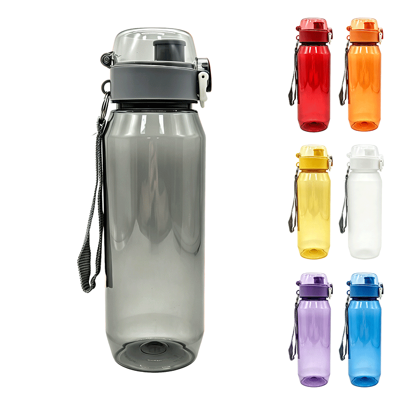 850ml Flip Top Water Bottle With Lanyard