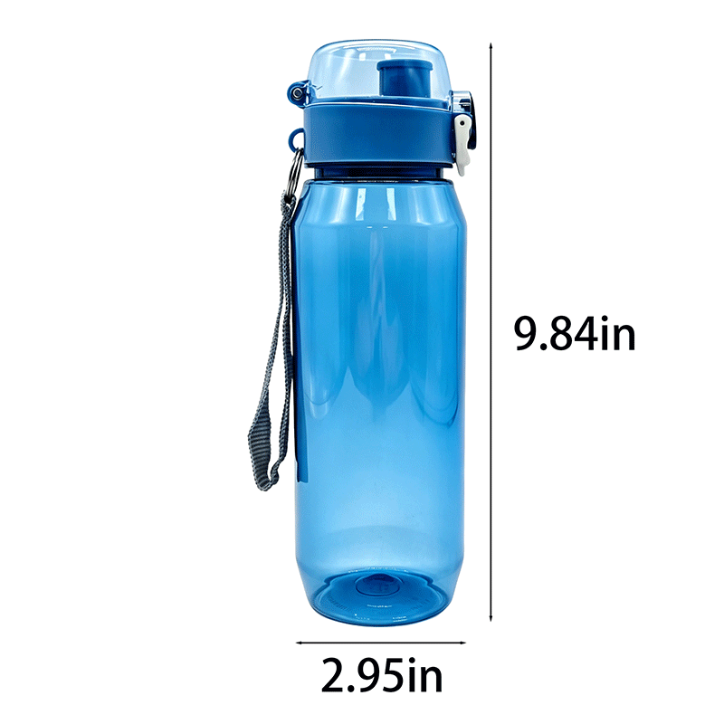 850ml Flip Top Water Bottle With Lanyard