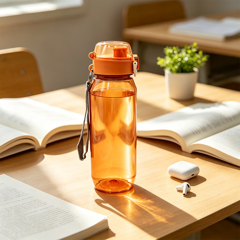 850ml Flip Top Water Bottle With Lanyard