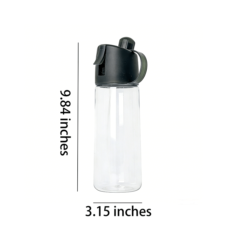 2 in 1 Spray & Sip Plastic Water Bottle With Lanyard