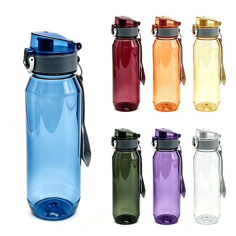 850ml Flip Top Water Bottle With Lanyard