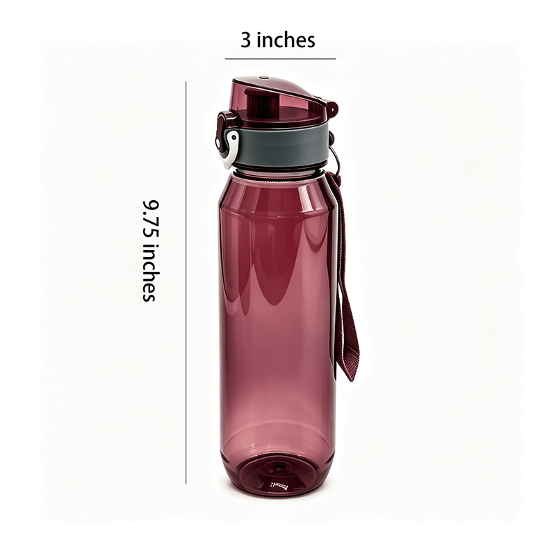 850ml Flip Top Water Bottle With Lanyard