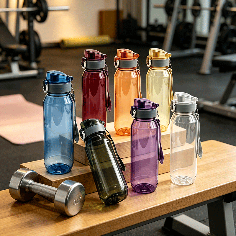 850ml Flip Top Water Bottle With Lanyard